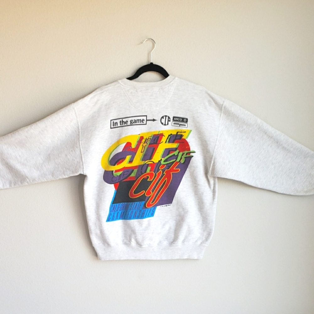 CIf california interscholastic state championship sweatshirt large 1990s